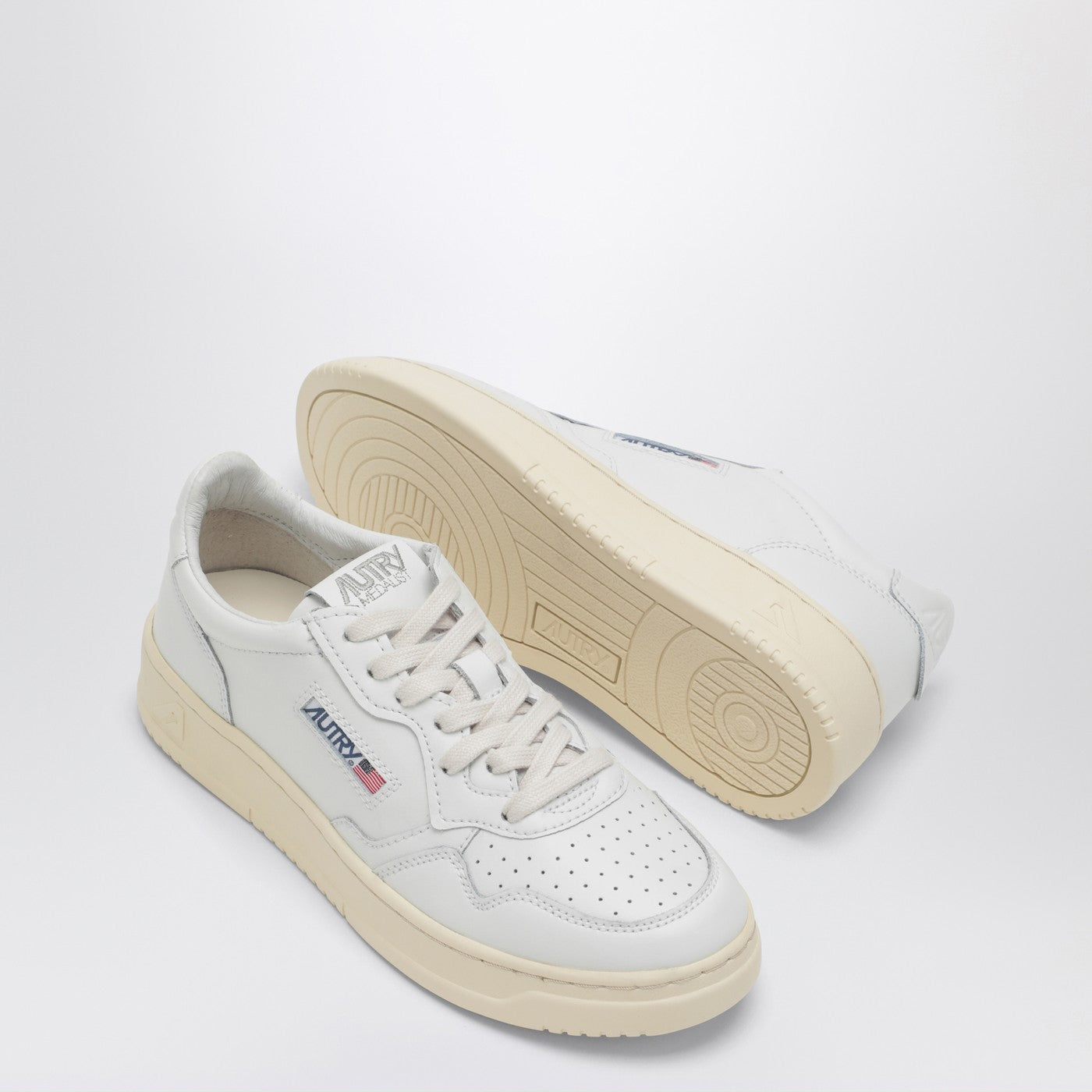 White leather Medalist sneakers