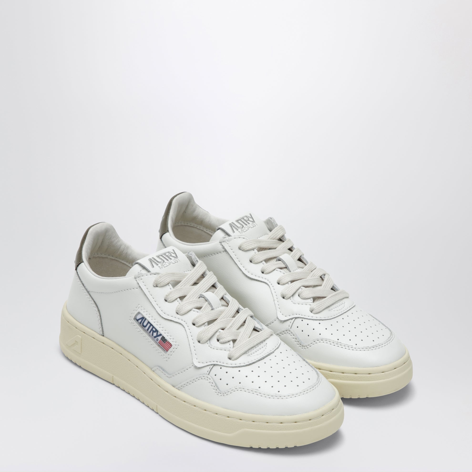 Sneakers Medalist Low in pelle bianca/choco