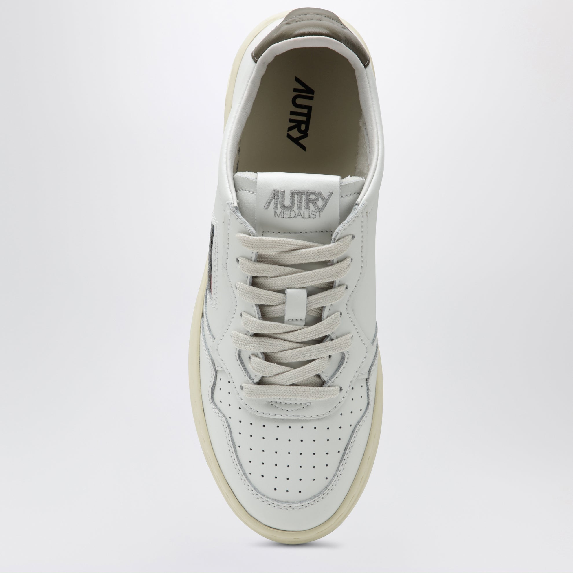 Sneakers Medalist Low in pelle bianca/choco