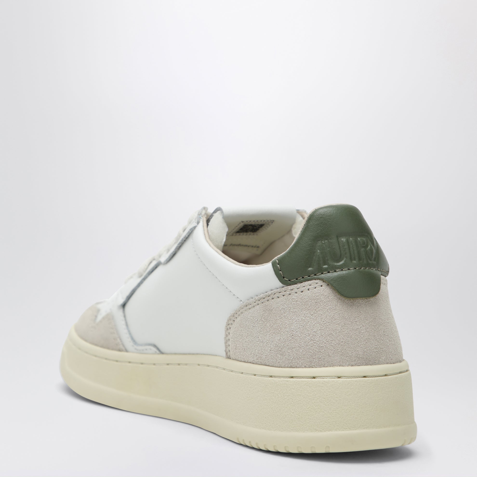 Sneakers Medalist Low en cuir et daim blanc/vert