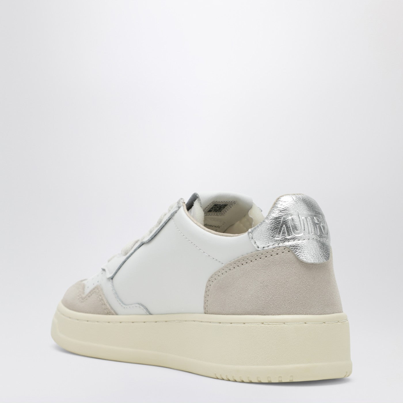 Sneakers Medalist Low in pelle e suede bianca/argento