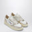 Medalist Low Sneakers aus weißem/platinfarbenem Leder