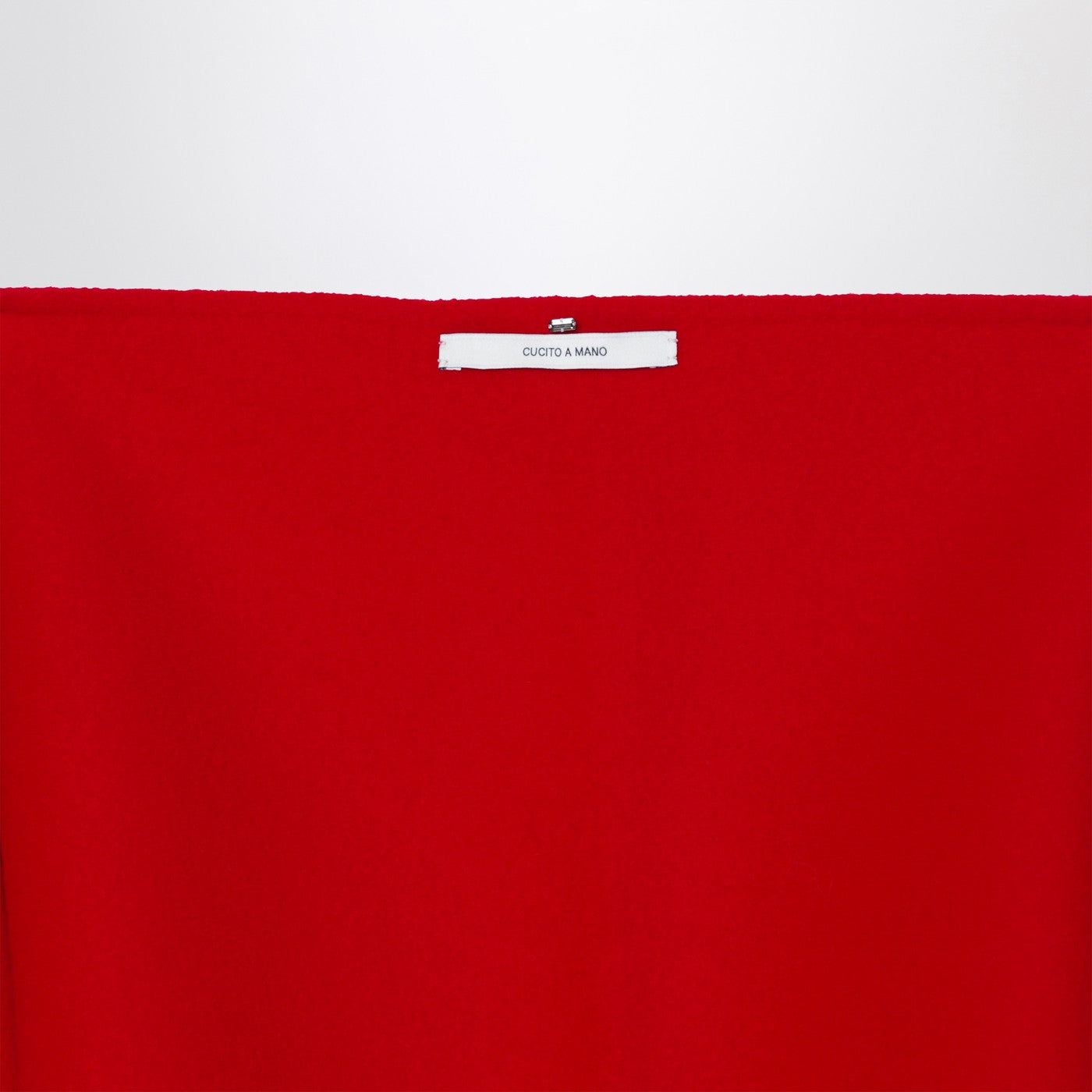 Écharpe en Laine Rouge à Franges