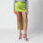 Green satin miniskirt with bow