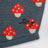 Grey wool-blend balaclava with mushroom pattern