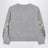 Graue Strickjacke mit Rundhalsausschnitt aus Wolle