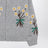 Grey round-neck woollen cardigan