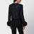 Black metallic bouclé jacket