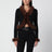 Schwarze Strickjacke mit Kunstpelz