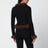 Schwarze Strickjacke mit Kunstpelz