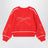 Rote Strickjacke mit Rundhalsausschnitt aus Wolle