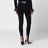 Leggings con staffa neri in maglia