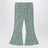Pantaloni azzurri con stampa floreale in cotone