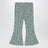 Pantaloni azzurri con stampa floreale in cotone