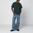 T-shirt girocollo verde con logo