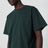 T-shirt girocollo verde con logo