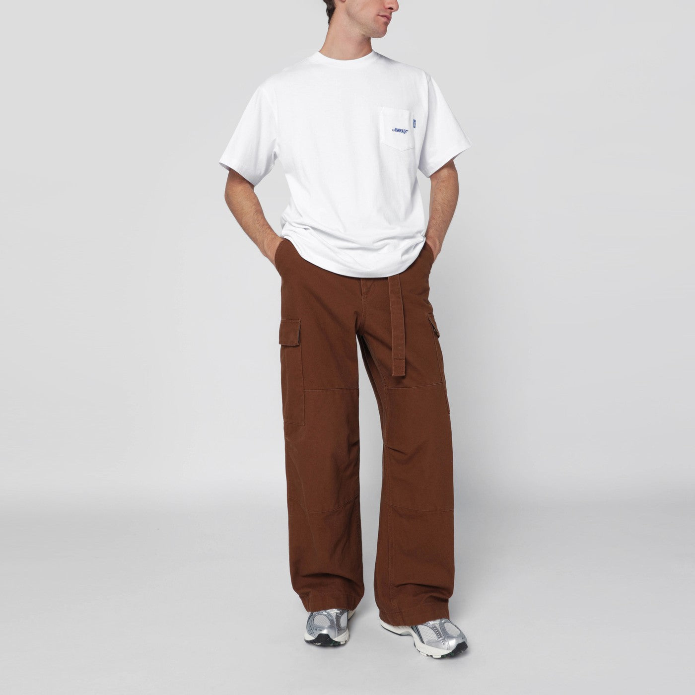T-shirt col rond blanc avec logo