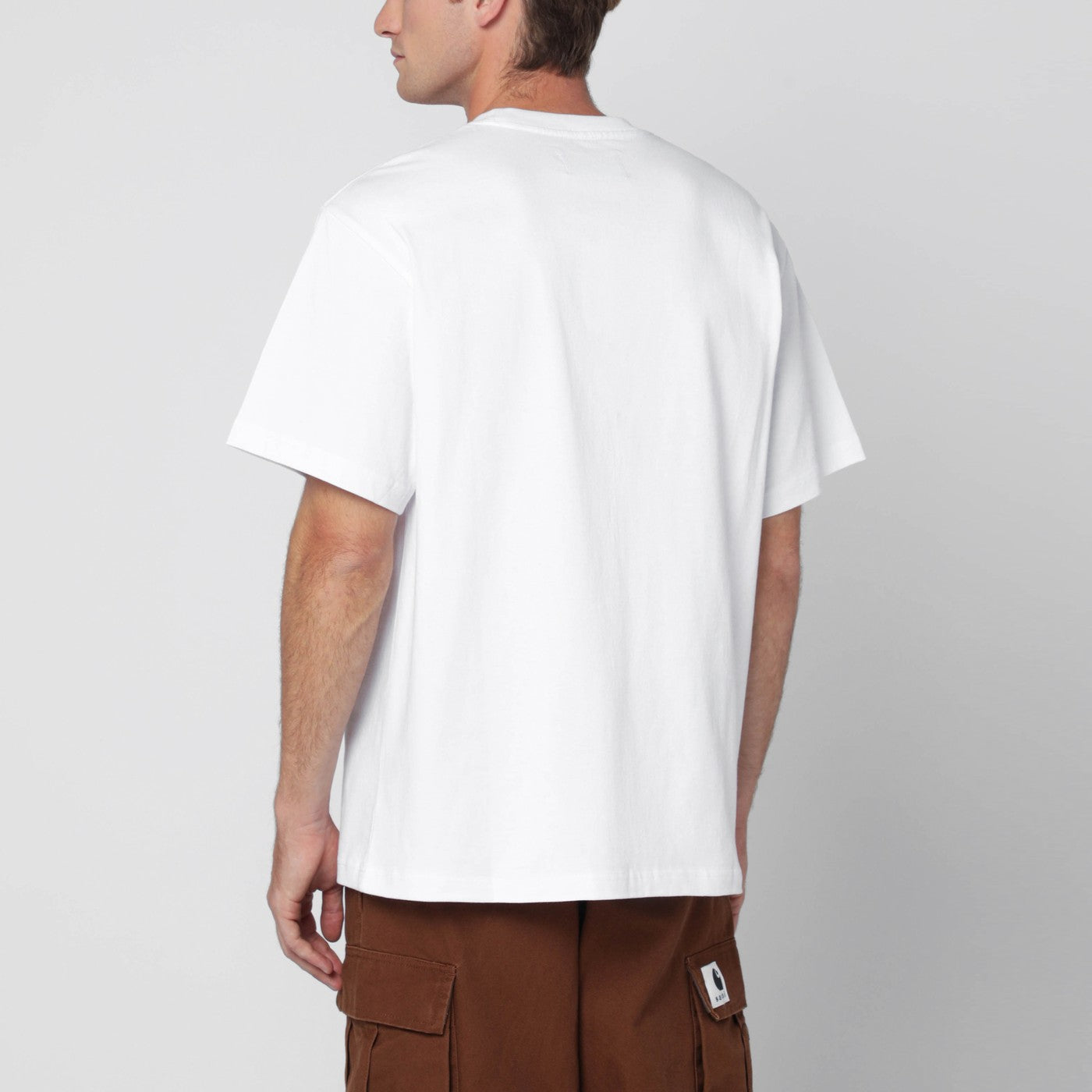 T-shirt col rond blanc avec logo