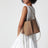 Borsa a secchiello Bilbao media in pelle di vitello liscia beige