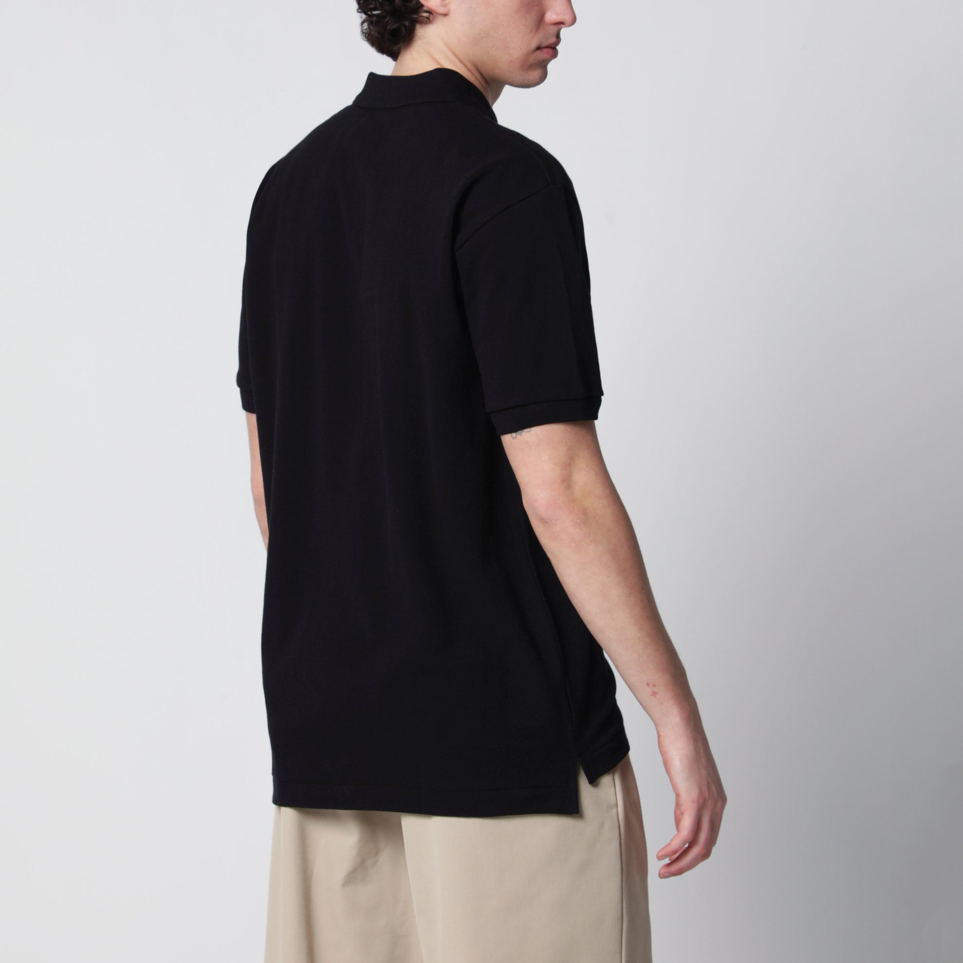 Polo Red Heart en coton noir