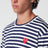 T-shirt a righe navy in cotone