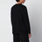 Schwarzes Baumwoll-Langarmshirt