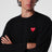 Schwarzes Baumwoll-Langarmshirt