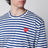 Maglia a righe blu navy/bianca in cotone