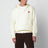 Ivory zip-up hoodie in polyester