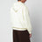 Ivory zip-up hoodie in polyester