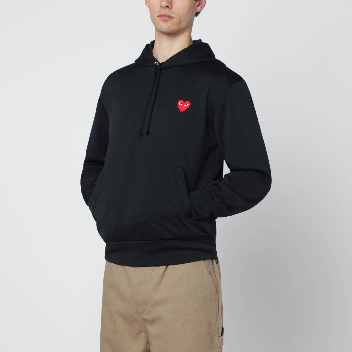 Black hooded sweatshirt
