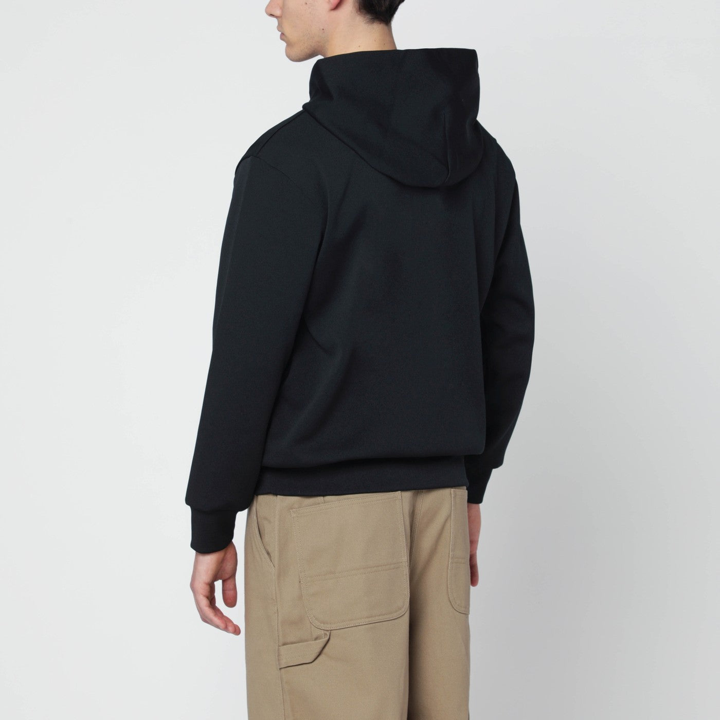 Black hooded sweatshirt