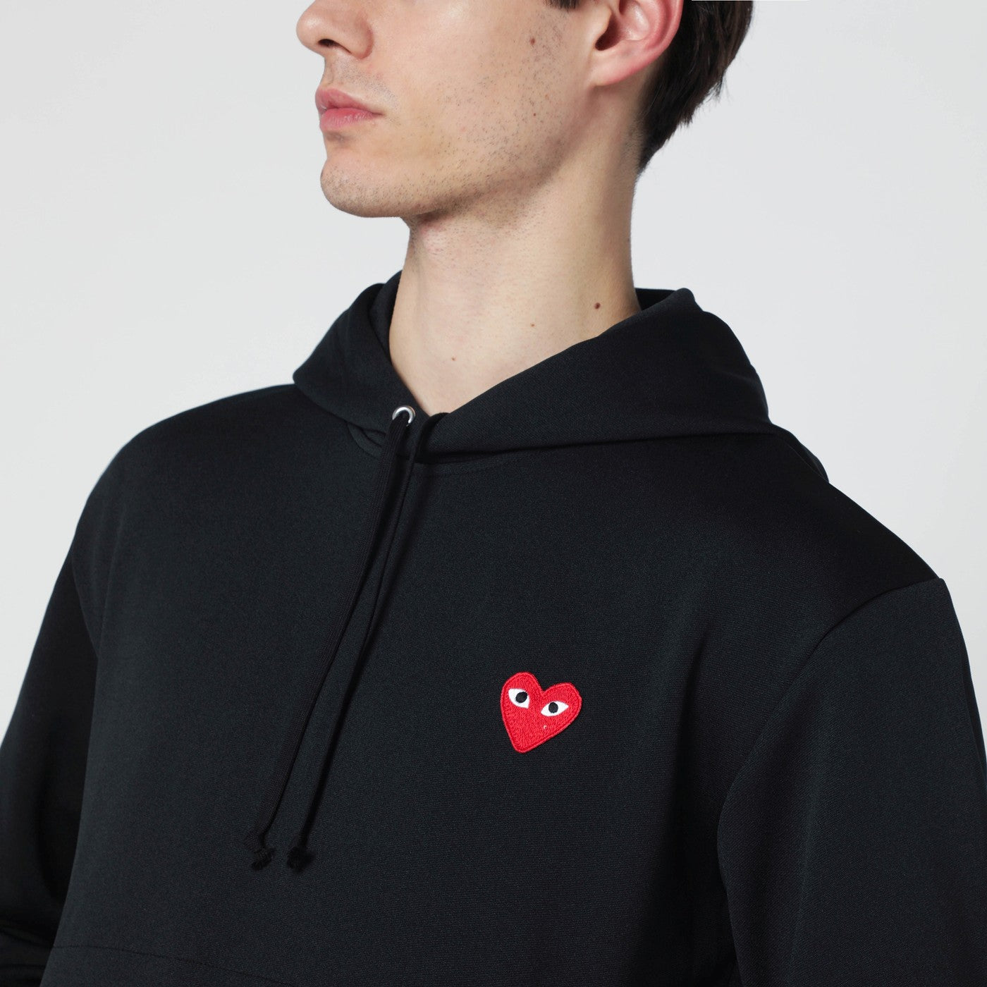 Black hooded sweatshirt