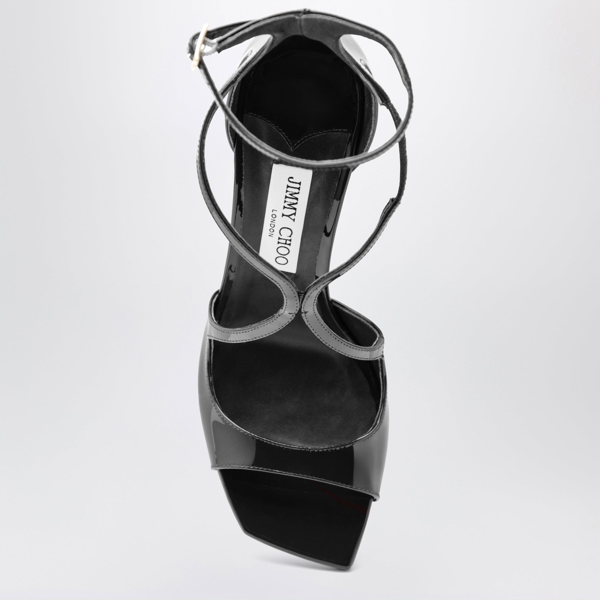 Azia Sandalen aus schwarzem Lackleder
