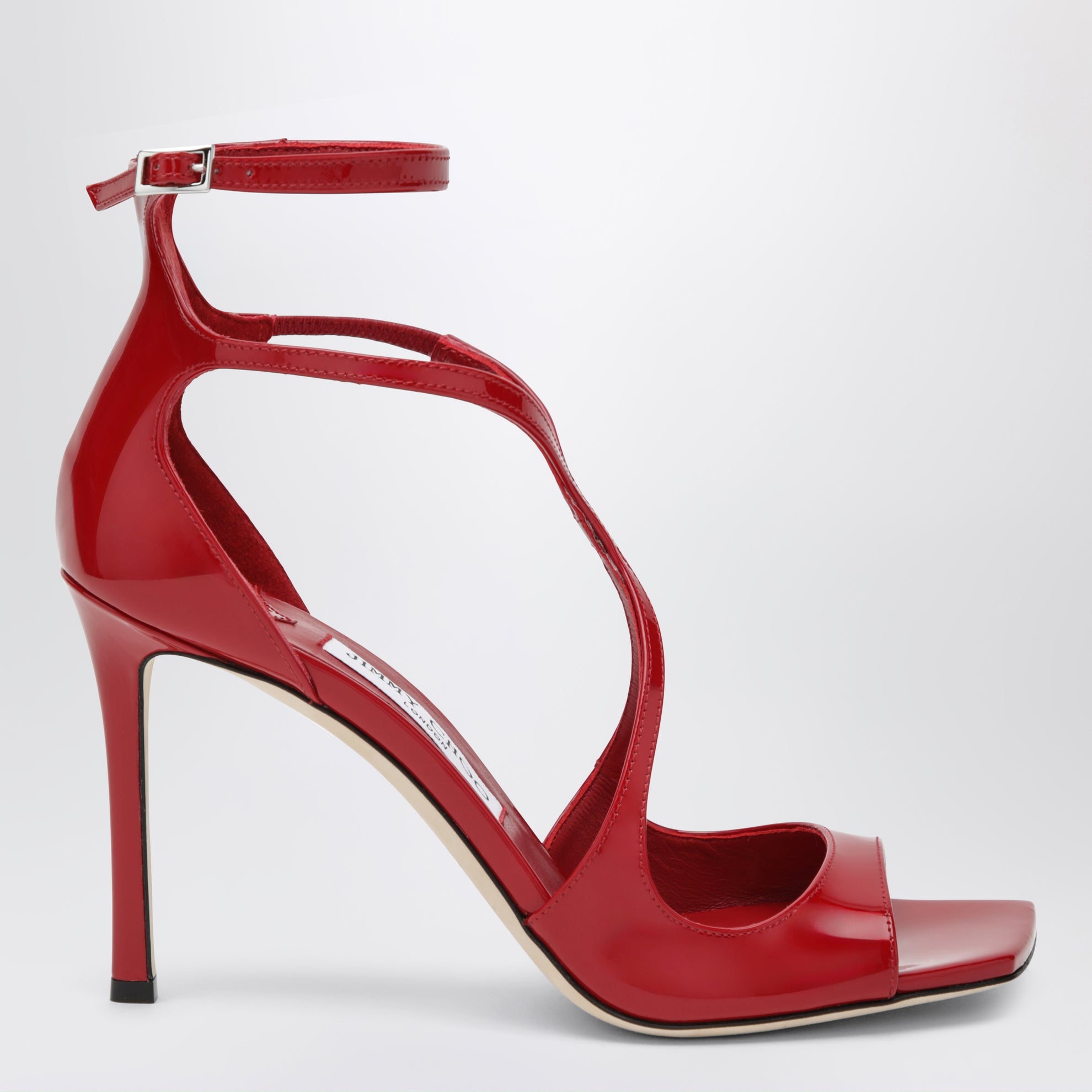 Azia Sandalen aus rotem Lackleder