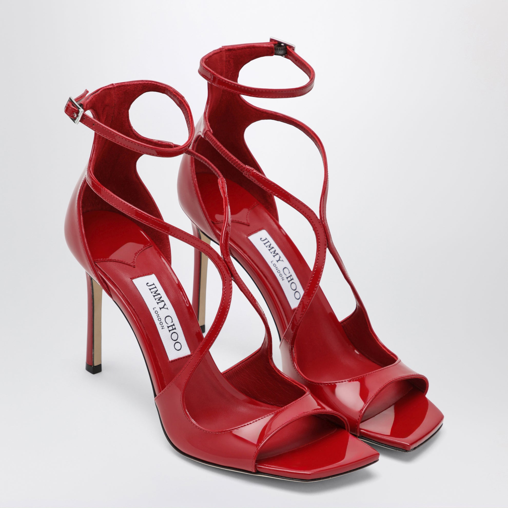 Azia Sandalen aus rotem Lackleder