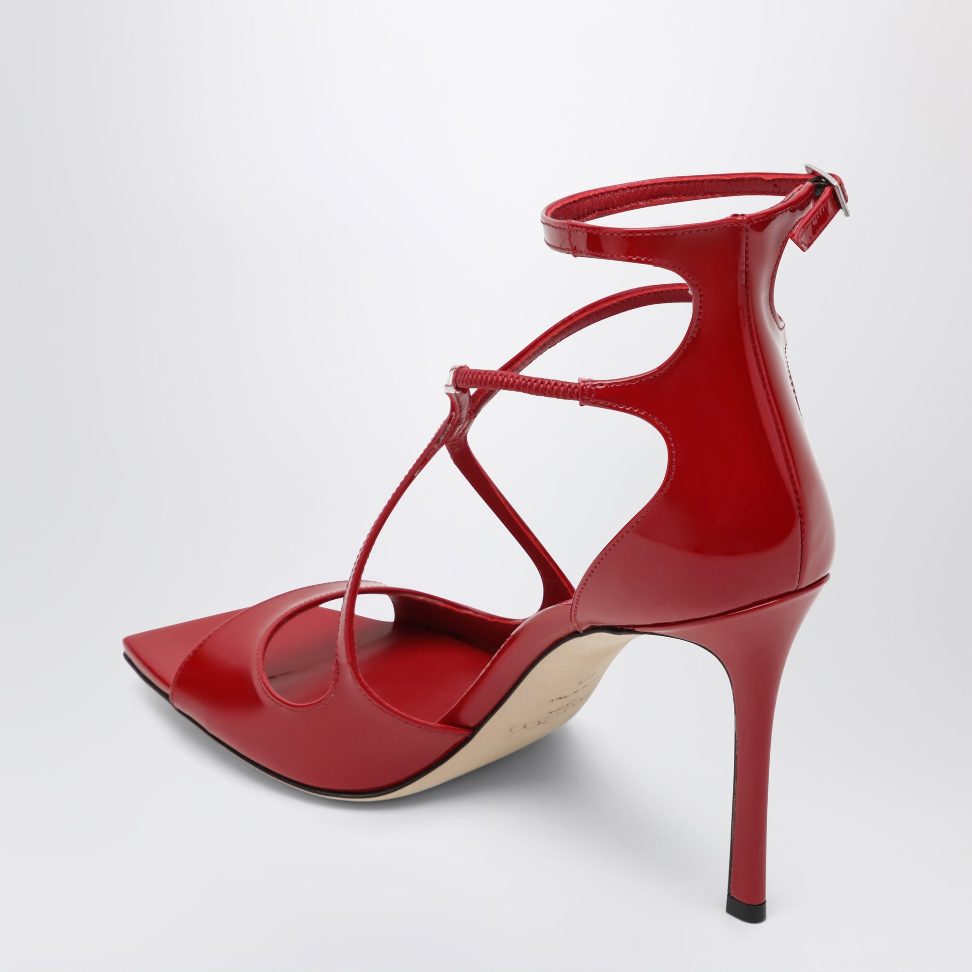 Azia Sandalen aus rotem Lackleder