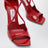 Azia Sandalen aus rotem Lackleder