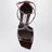 Azia sandals in deep red patent leather