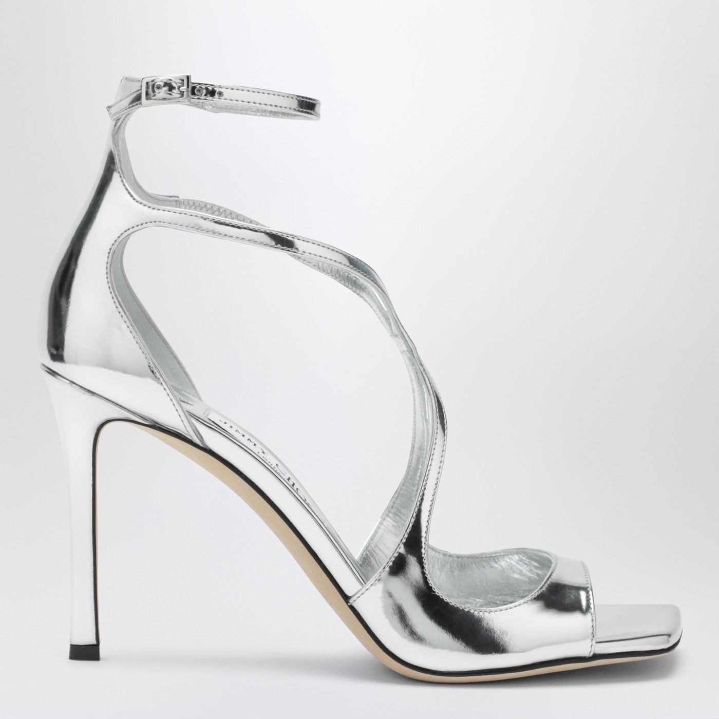 Jimmy Choo Sandales Azia 95 argentées métallisées | TheDoubleF