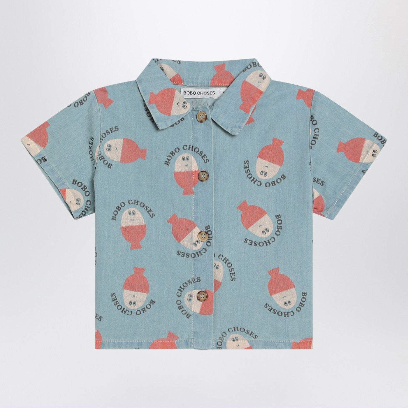 Camicia azzurra Morning Egg in denim