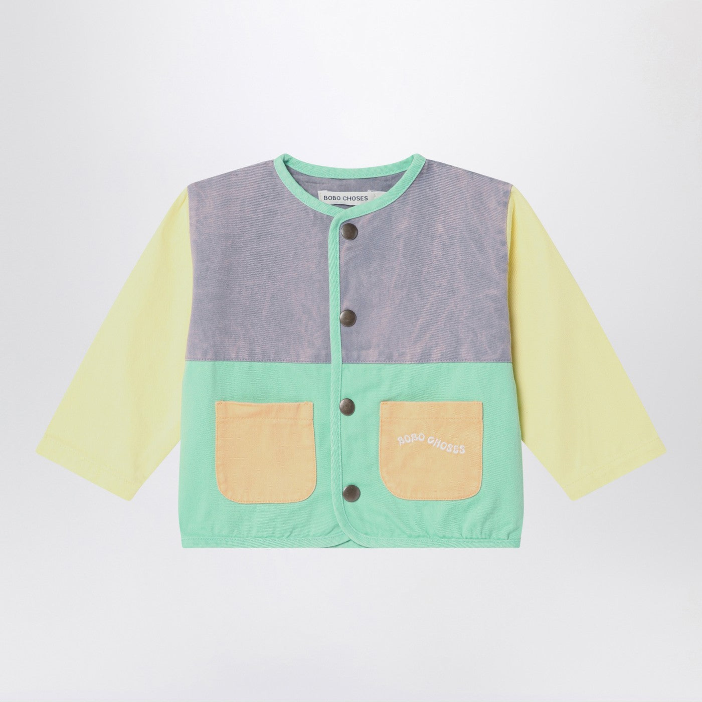 Color-Block Jacke aus Baumwolle