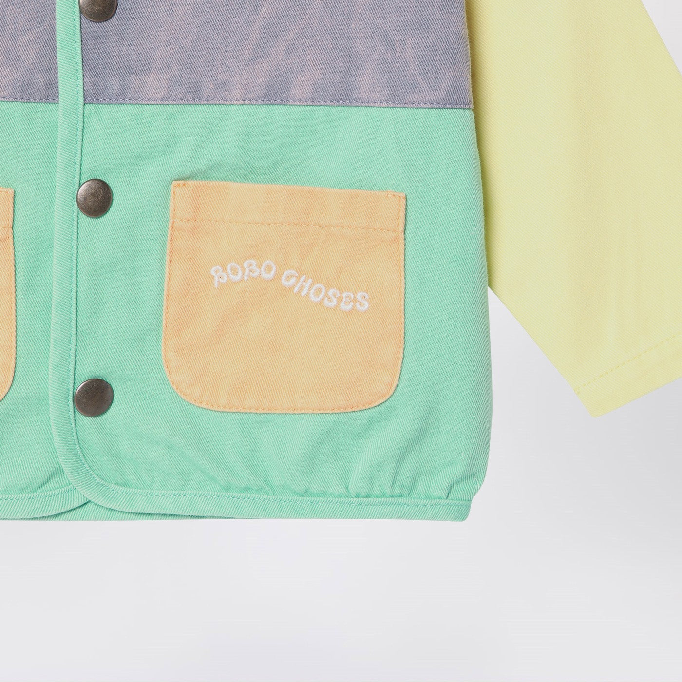 Color-Block Jacke aus Baumwolle