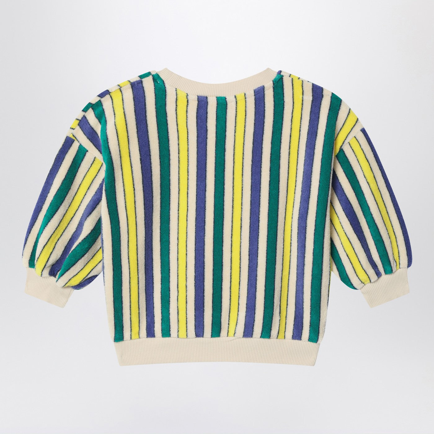 Sweat-shirt rayé multicolore en éponge