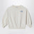 White mélange cotton sweatshirt with logo