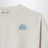 White mélange cotton sweatshirt with logo