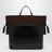 Große Switch Tote Bag aus schwarzem/Espresso Leder und Veloursleder