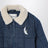 Giacca trapuntata blu navy in denim