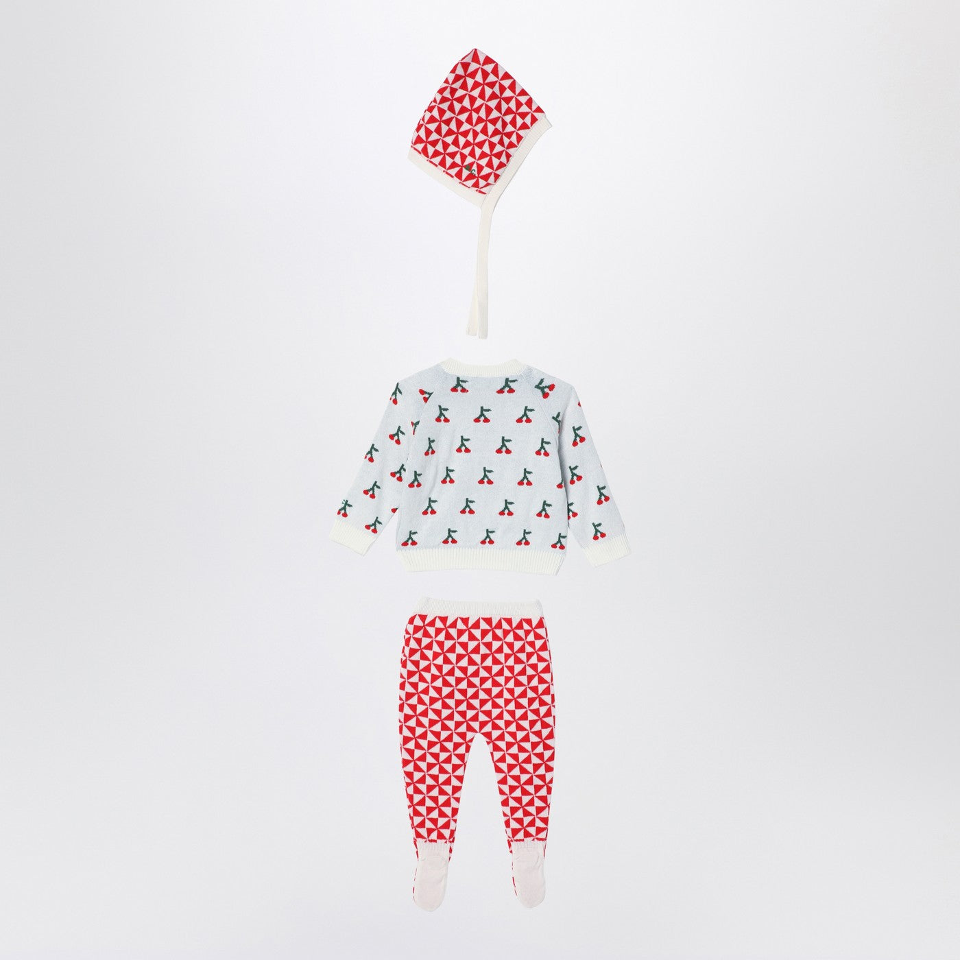 Cherry three-piece set in cotton blend