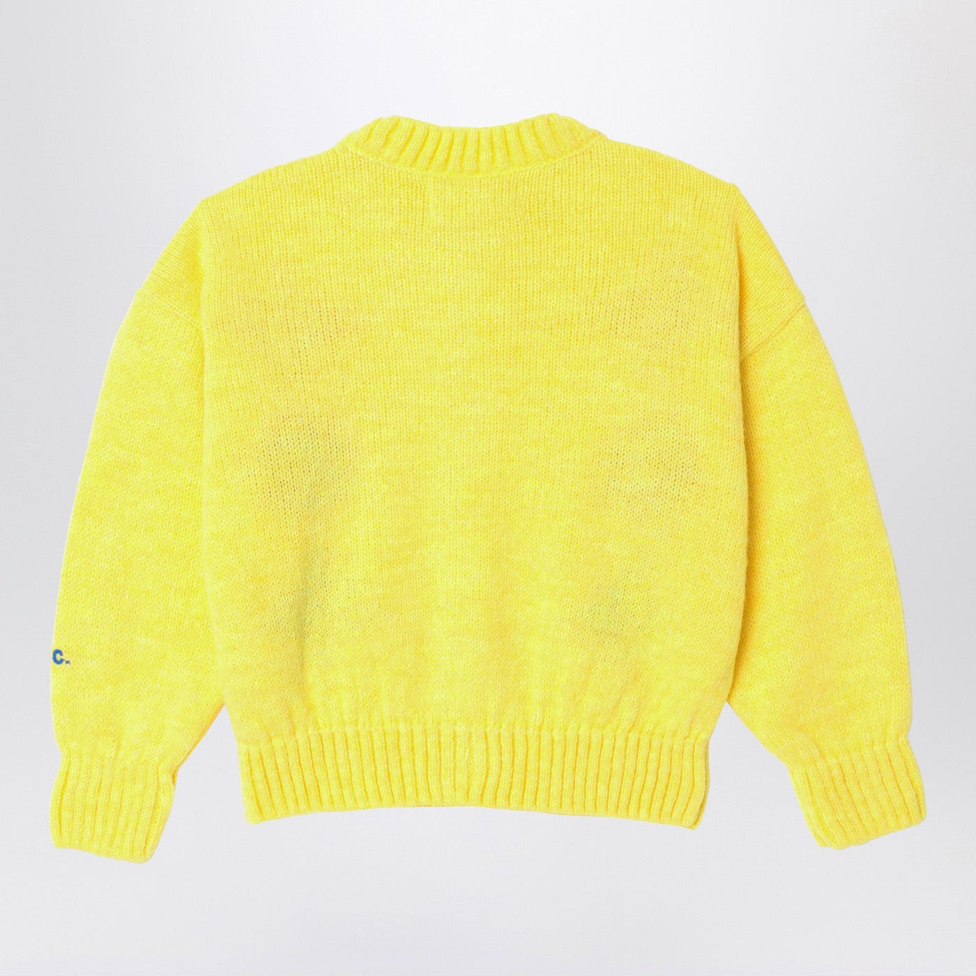 Yellow cardigan with inlay